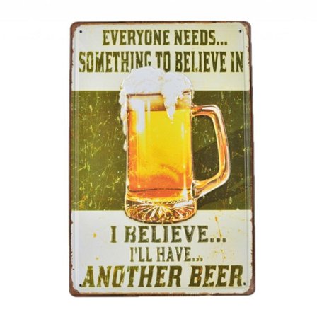 20x30cm Vintage Metallskilt Plakett Veggkunst Poster Bar Pub Øl #6