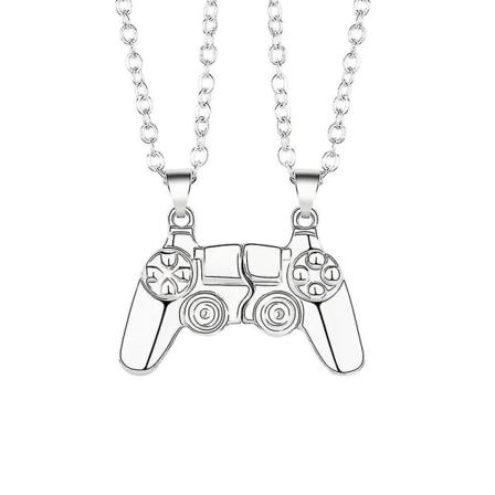 Unisex magneettinen peliohjainriipus Gamepad-kaulakoru Parhaiden ystävien korut Lahja