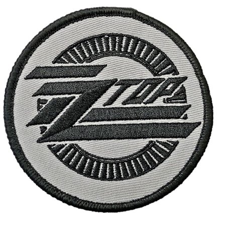 ZZ Top Logo Cirkel Strykjärn På Patch En Storlek Svart/Grå