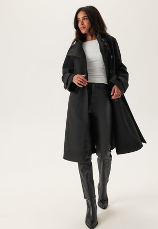 BUBBLEROOM - High Neck Midi Coat - M
