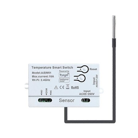 Tuya WiFi Temperatur Sensor 2.4G WiFi Temperatur Sensor Smart med Temperatur Hvit B