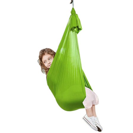 Børns Indendørs Udendørs Elastisk Sensorisk Gynge Grøn Yoga Fitness Hængekøje