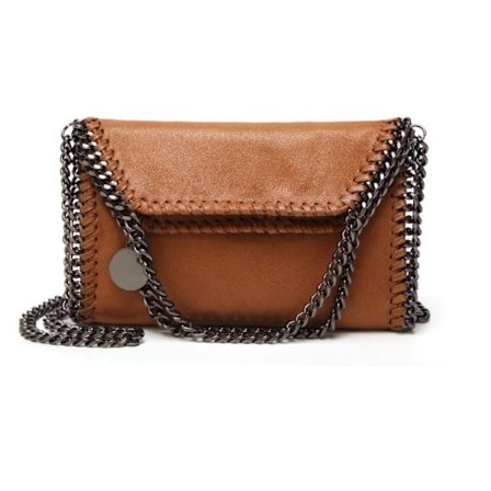 Kedjeväska medium axelremsväska gränsöverskridande damväska Khaki Khaki