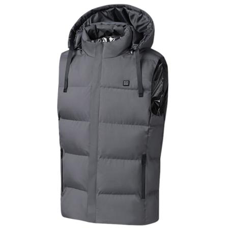 Unisex Usb Electric Thermal Ärmlös Gilet Väst Huva Uppvärmd