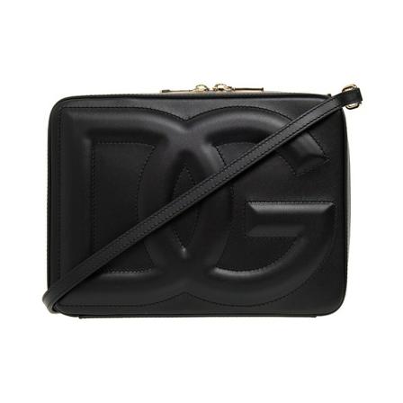Dolce & Gabbana, Shoulder bag with logo Zwart, Dames, Maat:ONE Size