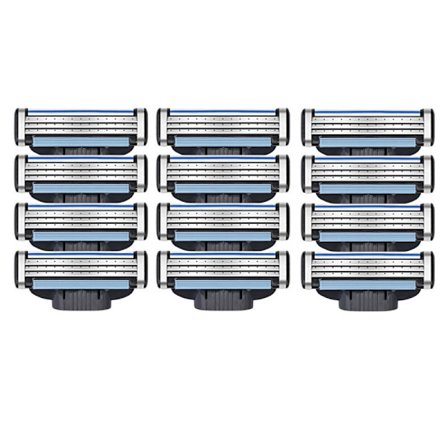 24-pack kompatibla med Mach 3 rakhyvlar för män - Kompatibla med Gillette Mach 3-blad