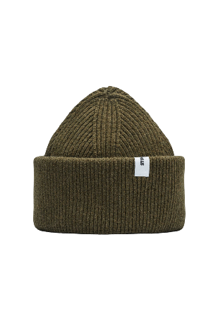 Stiksen Beanie 01 Merino Chunky Fit Accessoarer Unisex Grön ONESIZE