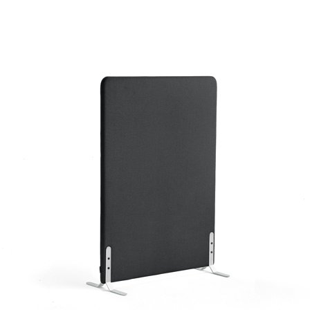 Raumtrenner ZONE, 1360 x 1000 x 46 mm, Stoff Rivet, weiße Beine, anthrazit