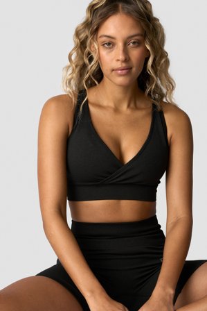 ICANIWILL - Soft Seamless Adjustable Sports Bra Black - Sports-BH - Damer - Træningstøj fra ICIW