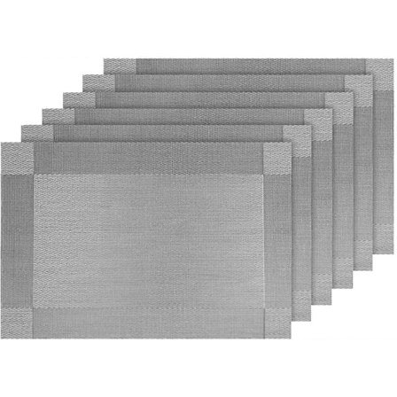 Pöytätabletit, Pöytätabletit, 6 kpl:n setti, Liukumaton, Pyyhittävä, PVC, Kulutusta kestävä, Lämmönkestävä, Pöytätabletit kotiin, ravintolaan, 