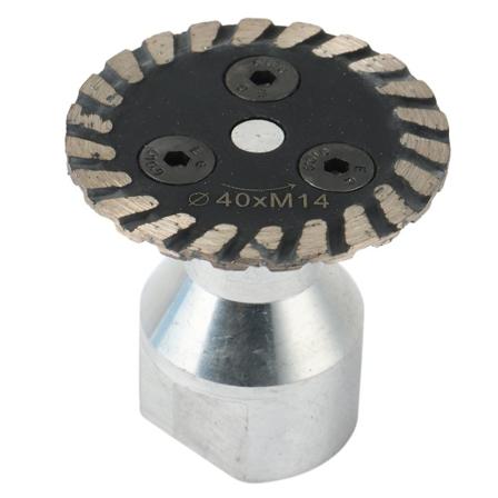 40mm M14 timanttisaha irrotettavalla kaiverrus- ja leikkauslevyllä, sopii graniittihiomoille ja