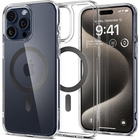 Spigen Ultra Hybrid Mag -kotelo MagSafella iPhone 15 Pro Maxille - Harmaa