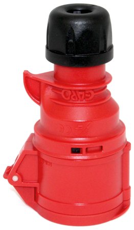 Garo Basic Skarvuttag IP44 4-polig 16A 6h, röd, Anslutningsdon & kablar