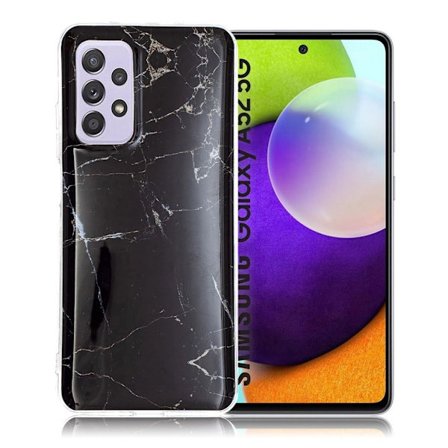 Marmormotiv Samsung Galaxy A52 5G skal - Svart Marmor