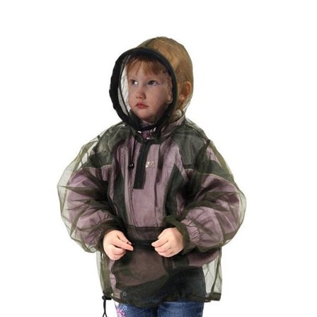 Myggejakke med hætte til børn 120 cm