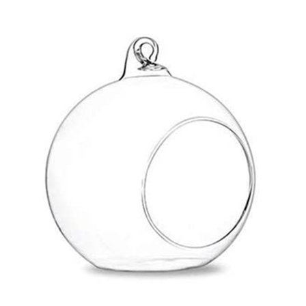 Hængende glas Terrarium Globe fyrfadslys Lysestage Sukkulenter Vase Ophæng til hjemmebryllupsfest Indendørs udendørs indretning