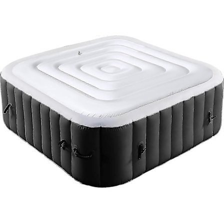 4.4Ft Uppblåsbart Spabadskydd - Energibesparande Lock för Fyrkantigt Spabad - Vikbart Skyddande Regnskydd