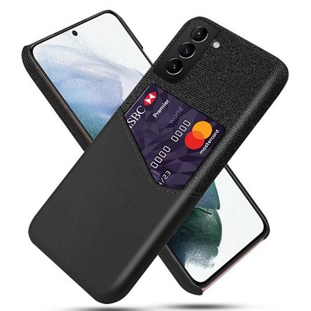 KSQ Samsung Galaxy S22 5G case with a card holder - Black