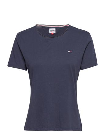 Tjw Slim Jersey C Neck T-shirt Top Blå Tommy Jeans