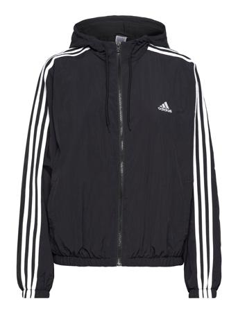 Essentials 3-Stripes Woven Windbreaker Adidas Sportswear Black