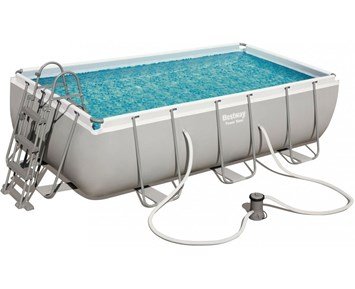 Bestway 'Steel Pro MAX 13 3'' x 6 7'' x 39.5''/4.04m x 2.01m x 1.00m Rectangular Pool Set' - Stabil & slitstark pool med filterpump & stege