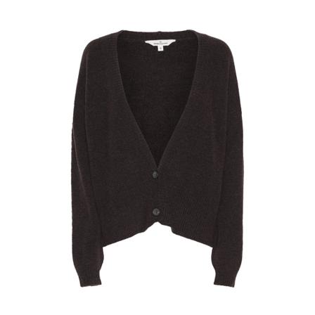 Basic Apparel Claudine Deep V-Neck Cardigan Brun, Dame Cardigans