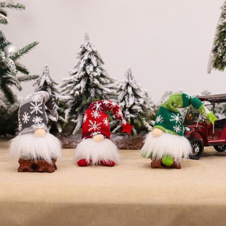 Jultomtar Svensk Tomte Plyschdocka Med Ljus Dekor Present