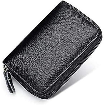 Miesten ensikerroksen lehmännahkainen korttikotelo vetoketjullinen lompakko kaksiosainen monikorttikotelo lompakko korttipaikat lompakon esto estää 