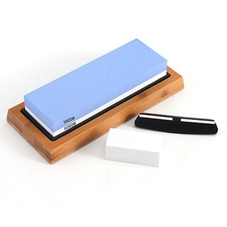 Hiomakivisetti veitsien teroitukseen – Hiomakivet veitsille / Hiomalaatta, 1000/6000 veitsenteroitin, kaksipuolinen hiomakivi liukumattomalla 