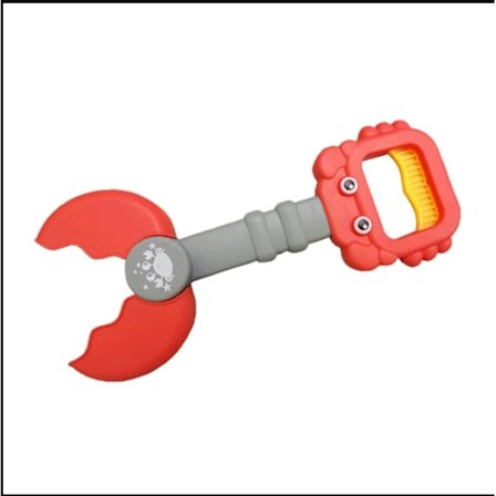 (Krabba klo) (Röd) Plast strandleksak sandklo för sand och snö dinosaurieleksak badleksak poolleksak spade verktyg barn gåva