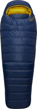 Rab Women's Ascent Pro 600 down sleeping bags Blue Left Zip