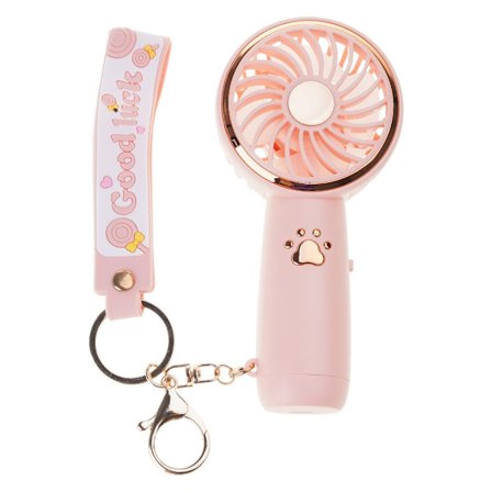 Sommar Handhållen Fläkt USB Laddningsfläkt Minifläkt Med LED-ljus Bärbar Fläkt för Hem Utomhus Skrivbord Små Kylfläktar