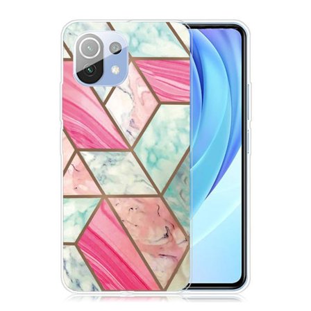Marmormotiv Xiaomi Mi 11 Lite 5G / Xiaomi Mi 11 Lite skal - Färgglad Marmorplatta