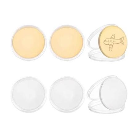 6 stk Blanke 1,57 tommers runde graveringsblanker Mynter Metallstansing Blank Mynt for Souvenir