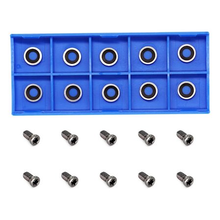 Ci5 8,9 mm Runda Karbidskär Insatser Fräsar Knivar Indexerbara Ersättnings Hög Hållfasthet Passar För DIY Träbearbetning Svarv Trä