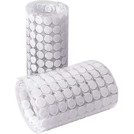 1000 kappaletta 10 mm:n pisteitä itsekiinnittyviä 500 paria itseliimautuvia pisteitä White