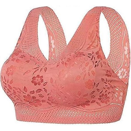 Ortopædisk BH til Kvinder, Anti-Hænge BH til Ældre Kvinder, Holdningskorrigerende BH, Åndbar Push up BH - Xin Watermelon Red_ma