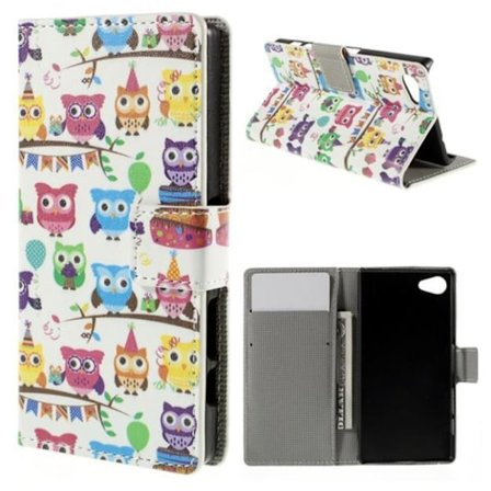 Plånboksfodral Sony Xperia Z5 Compact - Ugglor På Kalas