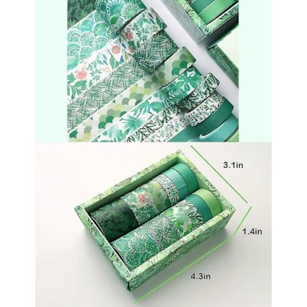 12 Ruller Vintage Blomster Washi Tape Sæt 4 Størrelser Diy Håndværk