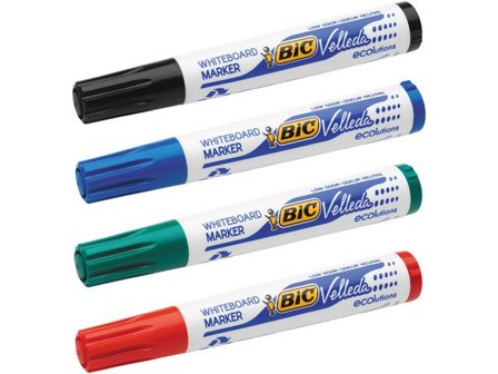 BIC VELLEDA Whiteboardpenna Velleda 1701 medelfin kulspets, svart - Lyreco - Kontorsmaterial - Pennor - Whiteboardpennor - Skuren spets
