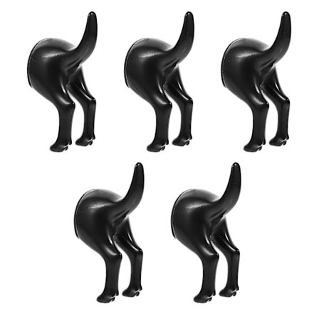 5 st Hundssvans Väggkrokar i Plast, Hattkrok, Handdukskrok