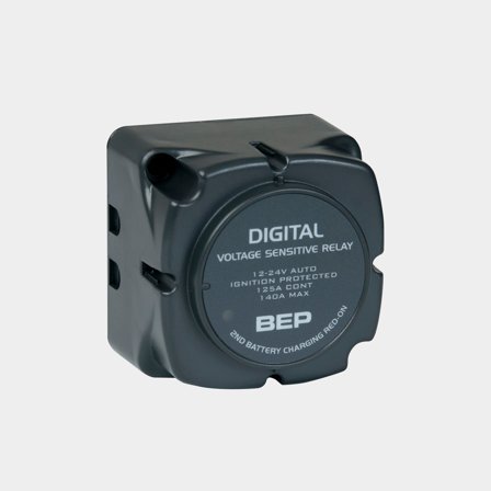 Relais de séparation BEP Marine Digital Voltage Sensing Relay (DVSR), 12 - 24 V, 125 A, avec connexion pour 2 batteries