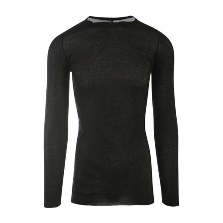 Rick Owens, RIB L/S T-Shirt sweatshirt Czarny, Mężczyzna, Rozmiar: M