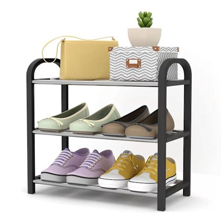 Pieni kenkäteline, 3-kerroksinen kenkäteline monitoiminen kevyt