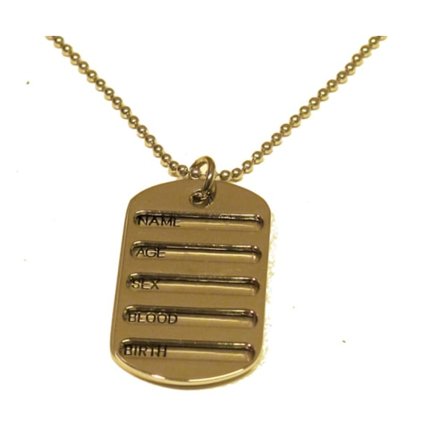 Silverfärgad halsband Dog Tag