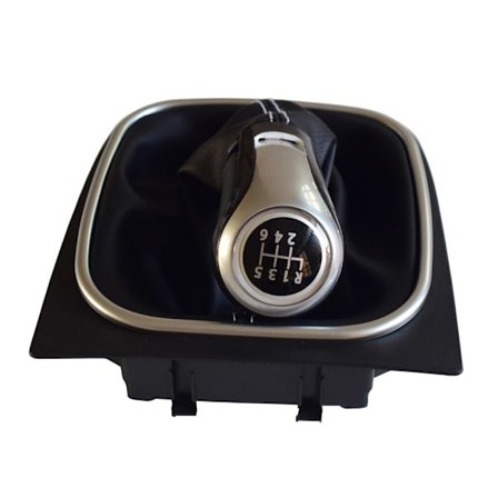 Manuell 5 6 Växlad Växelspaksknopp För Volkswagen Golf 5/6 MK5/MK6 Scirocco(2009) Octavia(2006) Damaskskydd Biltillbehör-6 Växlad vit linje