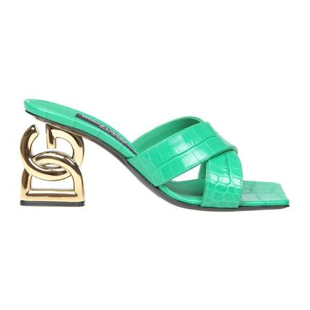 Dolce & Gabbana Heeled Mules grön, Dam Högklackat, Dam, Storlek: 38 EU