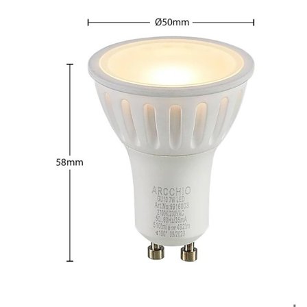 Arcchio LED Pære GU10 Gu10 7W med dæmpbar lysstyrke (GU10) 2700K energibesparende pære 1 stk