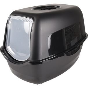 Lexie Kattedo med Tak, Svart - 56cm