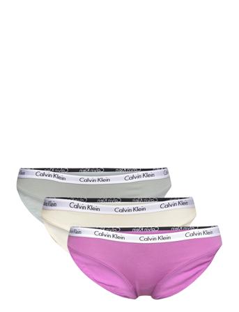 Bikini 3Pk Truse Brief Truse Rosa Calvin Klein*Betinget Tilbud